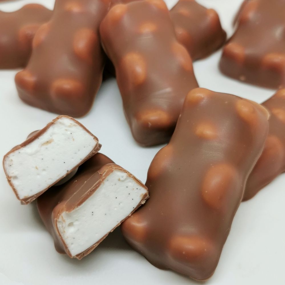 Ourssons guimauve à la vanille de Madagascar enrobés de chocolat au la –